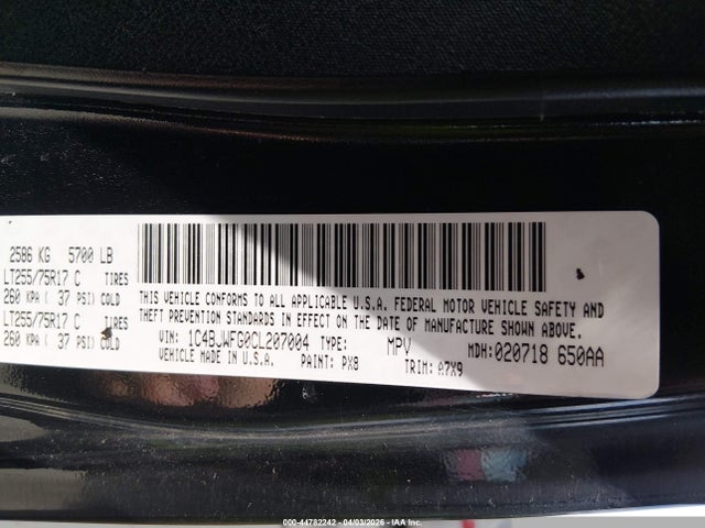 Продажа на аукционе авто 2012 Jeep Wrangler Unlimited Rubicon, vin: 1C4BJWFG0CL207004, номер лота: 44782242