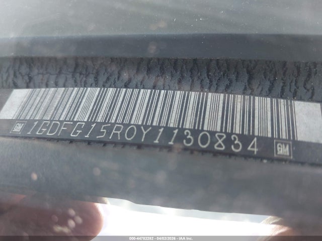 Aukcja sprzedaży 2000 Gmc Savana Rv, vin: 1GDFG15R0Y1130834, numer aukcji: 44782282