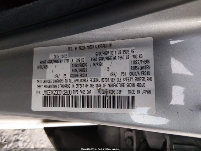2013 Mazda Mazda2 Sport მანქანა იყიდება აუქციონზე, vin: JM1DE1KZ0D0162530, აუქციონის ნომერი: 44782333