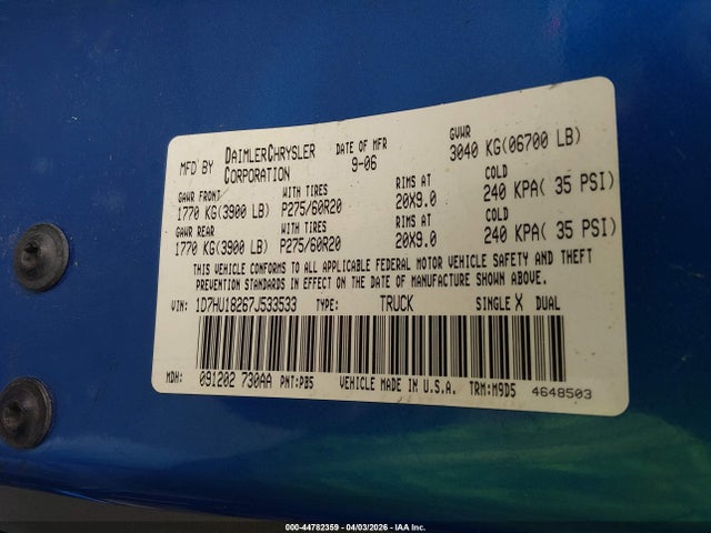 2007 DODGE RAM 1500 1D7HU18267J533533 Photo 8
