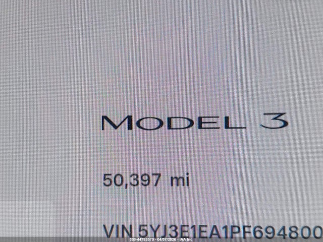 44782570 :رقم المزاد ، 5YJ3E1EA1PF694800 vin ، 2023 Tesla Model 3 Rear-wheel Drive مزاد بيع