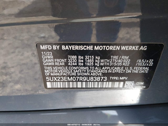5UX23EM07R9U83873 BMW X7 Xdrive40i