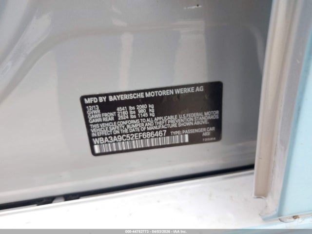Aukcja sprzedaży 2014 Bmw 335i, vin: WBA3A9C52EF686467, numer aukcji: 44782773