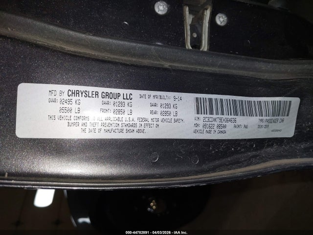 Aukcja sprzedaży 2014 Dodge Charger Police, vin: 2C3CDXKT9EH364636, numer aukcji: 44782891