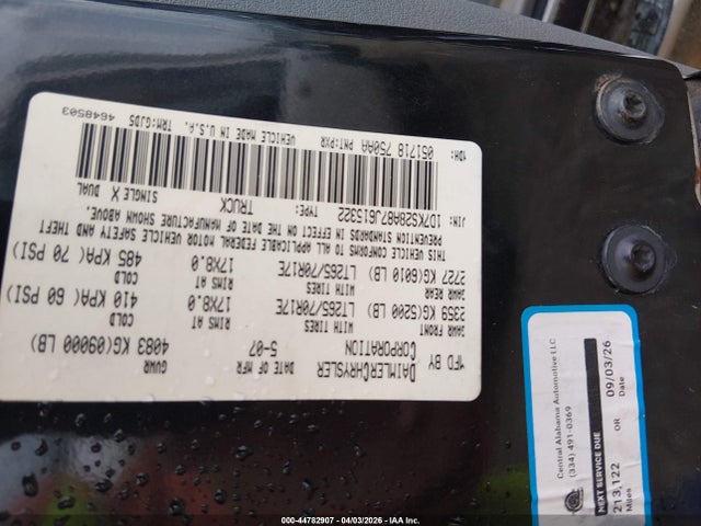 Aukcja sprzedaży 2007 Dodge Ram 2500 Laramie, vin: 1D7KS28A87J615322, numer aukcji: 44782907