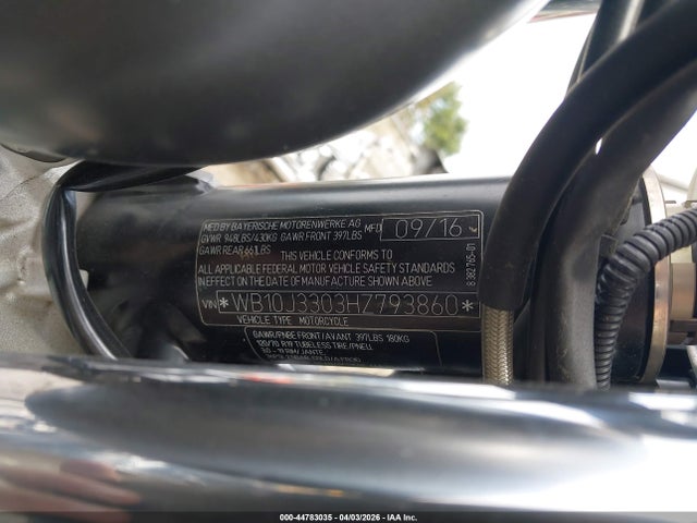 Продажа на аукционе авто 2017 Bmw R Nine T Scrambler, vin: WB10J3303HZ793860, номер лота: 44783035