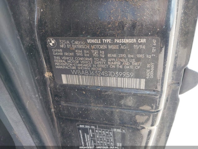 1995 BMW 325 WBABJ6324SJD39959 Photo 8