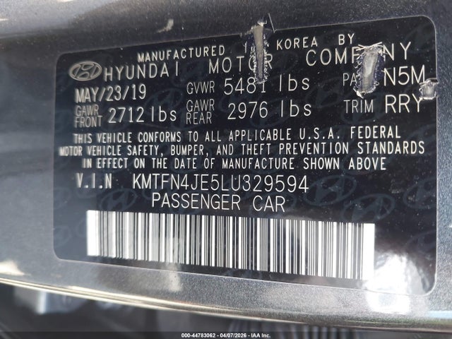 KMTFN4JE5LU329594 Genesis G80 3.8 Awd