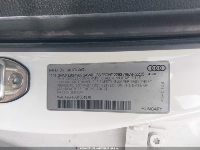 2016 AUDI A3 WAUA7GFF8G1054376 Photo 8