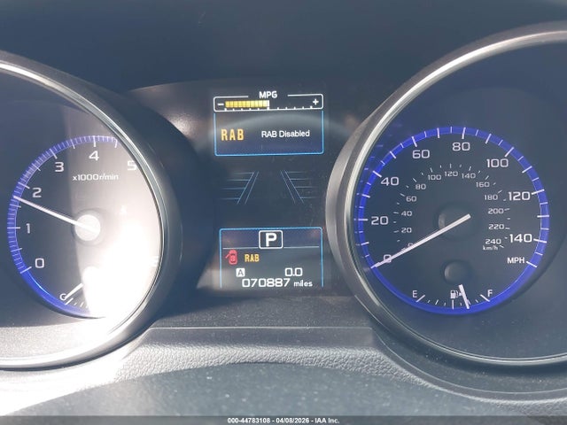 2017 Subaru Outback 2.5i Limited მანქანა იყიდება აუქციონზე, vin: 4S4BSANC1H3369001, აუქციონის ნომერი: 44783108