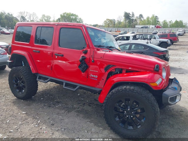 Auction sale of the 2022 Jeep Wrangler 4xe Unlimited Sahara 4x4, vin: 1C4JJXP66NW214077, lot number: 44783243