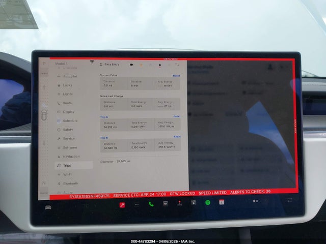 Продажа на аукционе авто 2022 Tesla Model S Plaid Tri Motor All-wheel Drive, vin: 5YJSA1E62NF459175, номер лота: 44783294