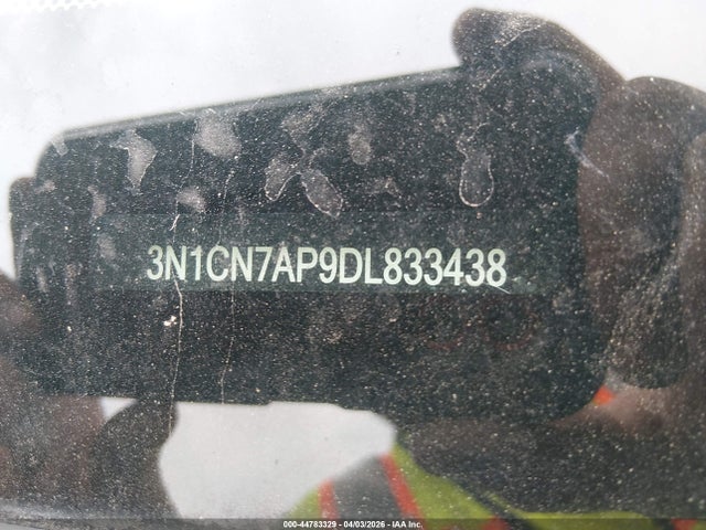 2013 Nissan Versa 1.6 Sv მანქანა იყიდება აუქციონზე, vin: 3N1CN7AP9DL833438, აუქციონის ნომერი: 44783329