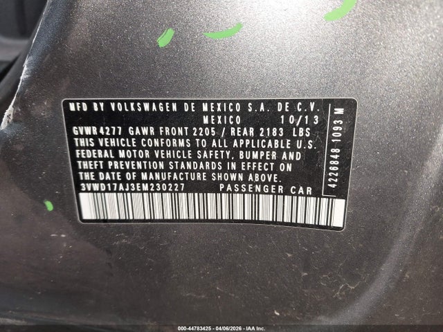 2014 VOLKSWAGEN JETTA 3VWD17AJ3EM230227 Photo 8