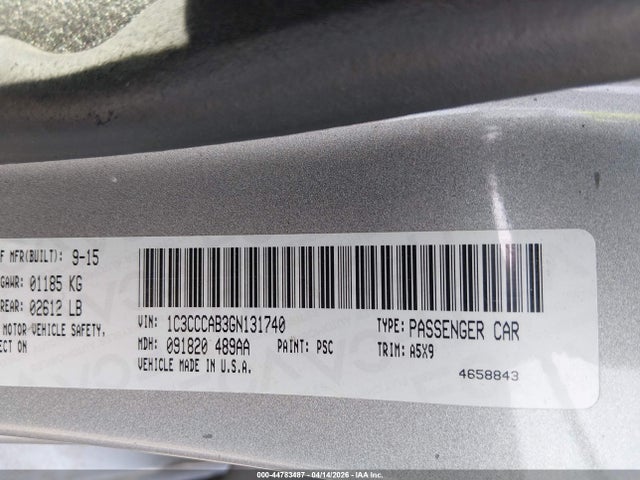 Продаж на аукціоні авто 2016 Chrysler 200 Limited, vin: 1C3CCCAB3GN131740, номер лоту: 44783487