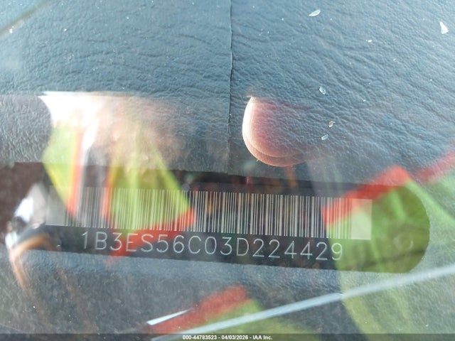 Aukcja sprzedaży 2003 Dodge Neon Sxt, vin: 1B3ES56C03D224429, numer aukcji: 44783523