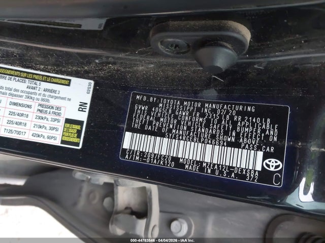 Toyota COROLLA SE 2020 5YFS4RCE8LP046694 Image 9
