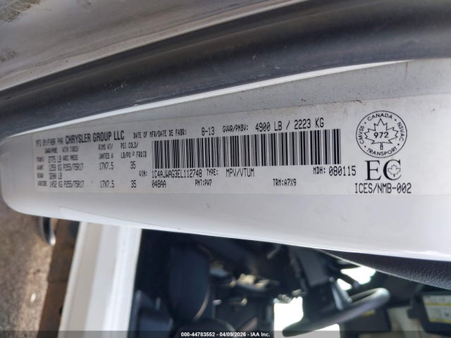 2014 Jeep Wrangler Sport მანქანა იყიდება აუქციონზე, vin: 1C4AJWAG3EL112748, აუქციონის ნომერი: 44783552
