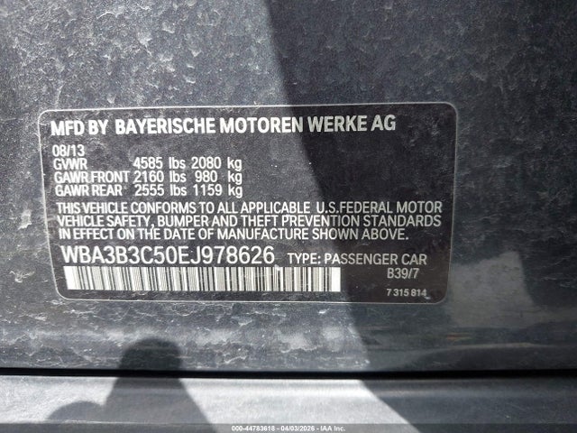 Продаж на аукціоні авто 2014 Bmw 328i Xdrive, vin: WBA3B3C50EJ978626, номер лоту: 44783618