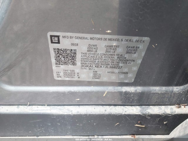 Aukcja sprzedaży 2018 Gmc Terrain Denali, vin: 3GKALXEX7JL388217, numer aukcji: 44783784