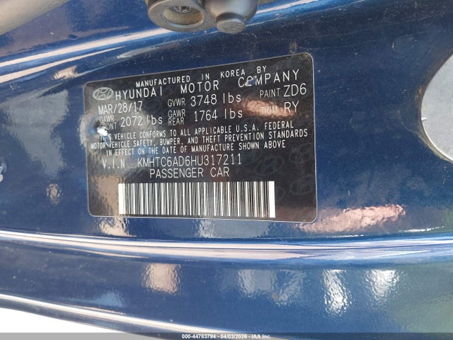 Hyundai Veloster 2017 KMHTC6AD6HU317211 Image 22