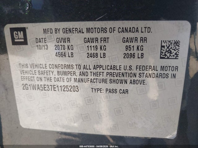 2G1WA5E37E1125203 Chevrolet Impala Limited Ls