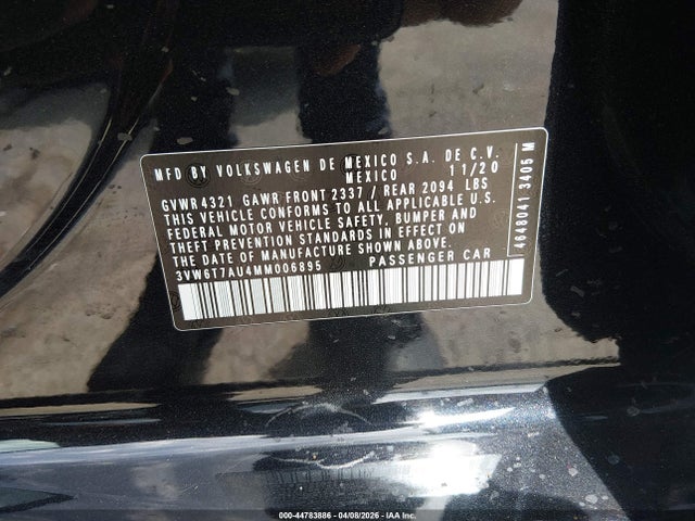 Продаж на аукціоні авто 2021 Volkswagen Golf Gti 2.0t Autobahn/2.0t S/2.0t Se, vin: 3VW6T7AU4MM006895, номер лоту: 44783886