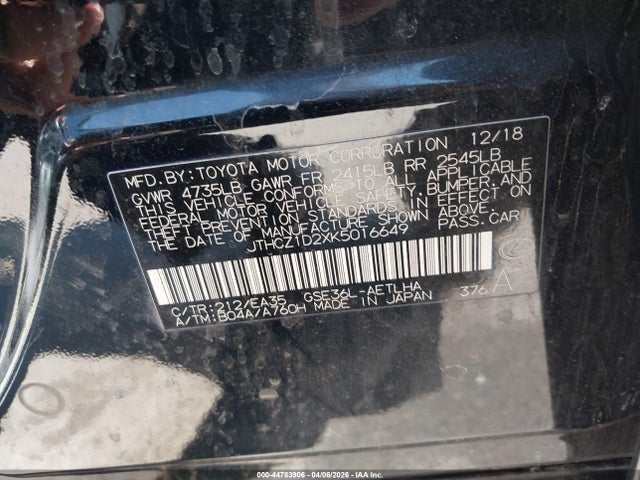 JTHCZ1D2XK5016649 Lexus IS 350