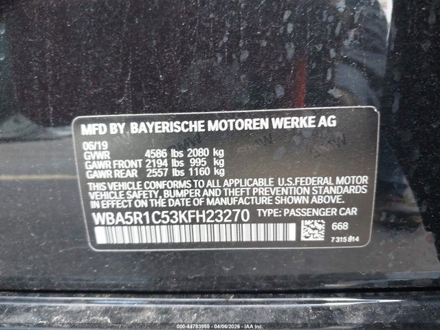 Продаж на аукціоні авто 2019 Bmw 330i, vin: WBA5R1C53KFH23270, номер лоту: 44783955