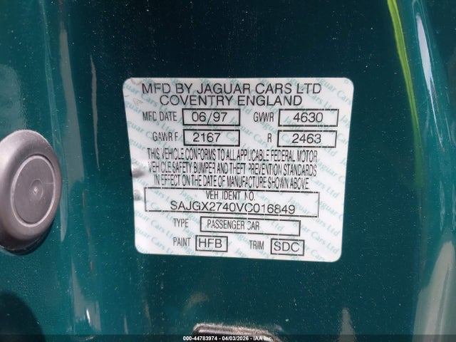1997 JAGUAR XK8 SAJGX2740VC016849 Photo 8