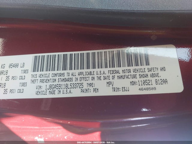 2008 JEEP WRANGLER 1J8GA59118L533725 Photo 8