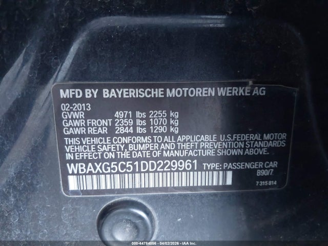 2013 BMW 528I WBAXG5C51DD229961 Photo 8