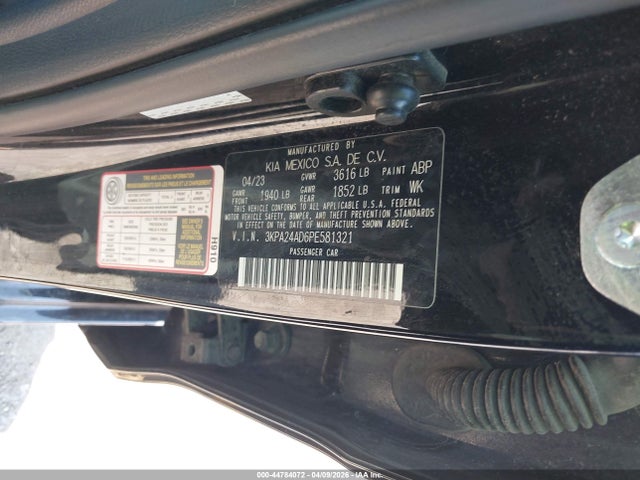 44784072 :رقم المزاد ، 3KPA24AD6PE581321 vin ، 2023 Kia Rio Lx مزاد بيع