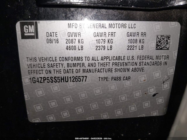 Продаж на аукціоні авто 2017 Buick Lacrosse Essence, vin: 1G4ZP5SS5HU126577, номер лоту: 44784091