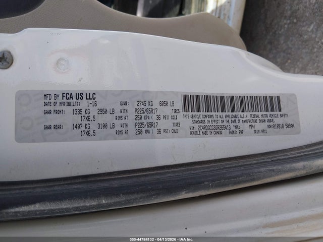 2016 DODGE GRAND CARAVAN 2C4RDGCG3GR265413 Photo 8