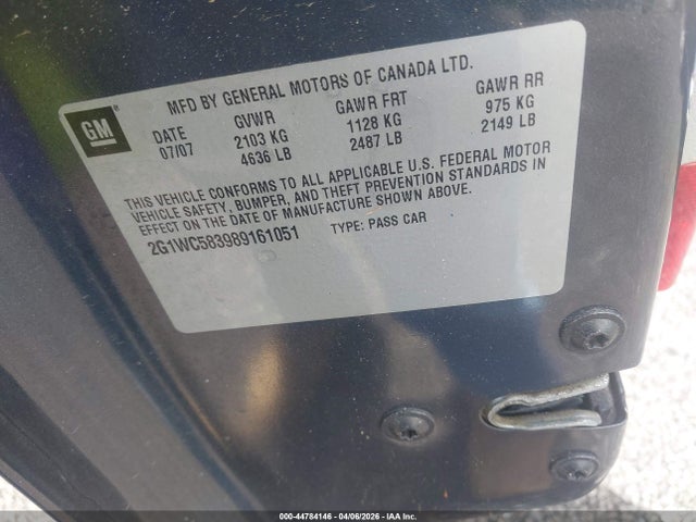 2008 CHEVROLET IMPALA 2G1WC583989161051 Photo 8