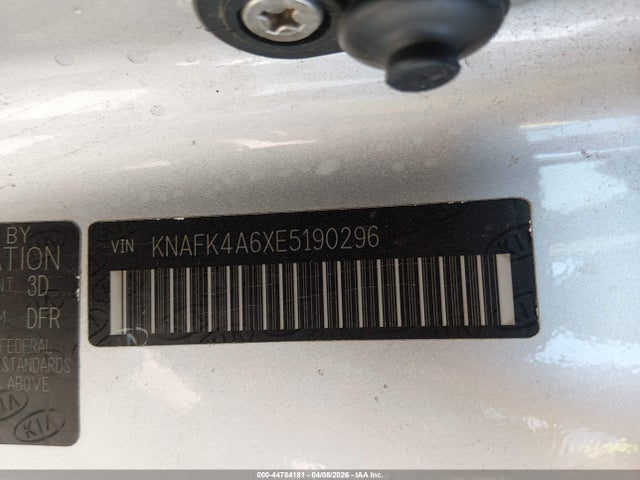 44784181 :رقم المزاد ، KNAFK4A6XE5190296 vin ، 2014 Kia Forte Lx مزاد بيع