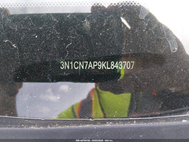 Продаж на аукціоні авто 2019 Nissan Versa 1.6 Sv, vin: 3N1CN7AP9KL843707, номер лоту: 44784188