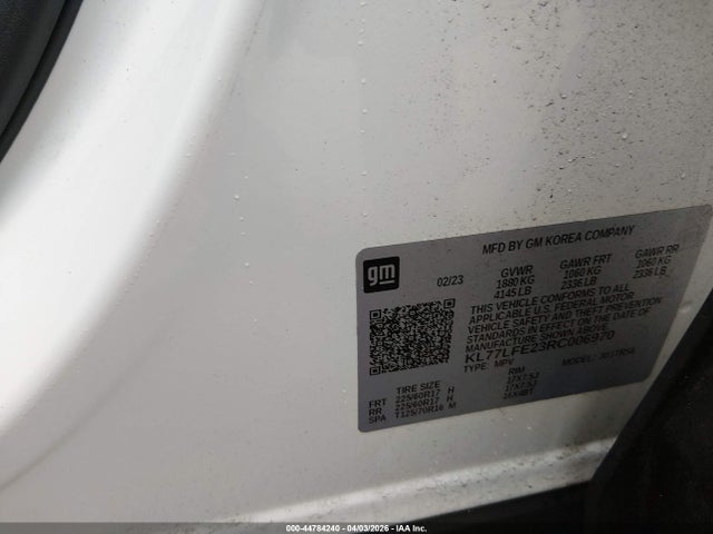 KL77LFE23RC006970 Chevrolet Trax Fwd Sp