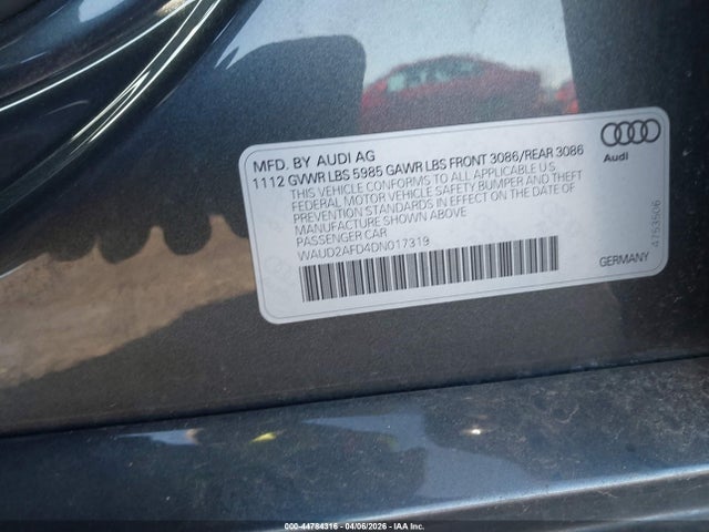 Продажа на аукционе авто 2013 Audi S8 4.0t, vin: WAUD2AFD4DN017319, номер лота: 44784316