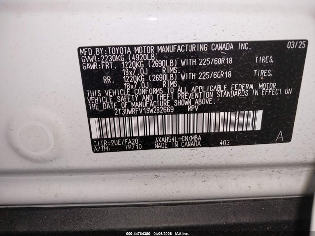 2T3UWRFV1SW282669 Toyota Rav4 Hybrid Woodland Edition