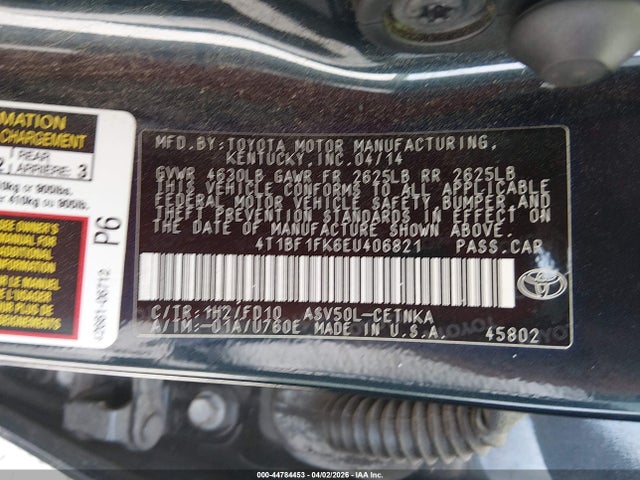 Toyota CAMRY LE 2014 4T1BF1FK6EU406821 Image 9
