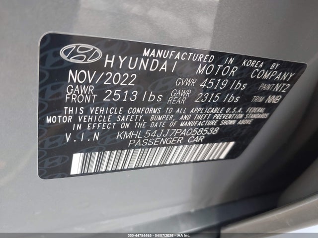 2023 HYUNDAI SONATA HYBRID KMHL54JJ7PA058538 Photo 8