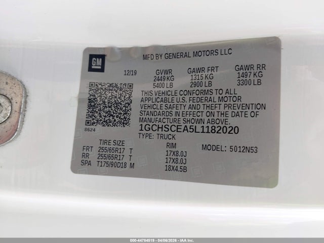 Aukcja sprzedaży 2020 Chevrolet Colorado 2wd  Long Box Lt, vin: 1GCHSCEA5L1182020, numer aukcji: 44784519