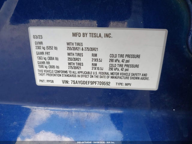 2023 TESLA MODEL Y 7SAYGDEF9PF709592 Photo 8