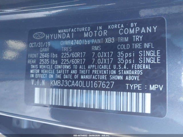 Hyundai Tucson Value 2020 KM8J3CA40LU167627 Image 9