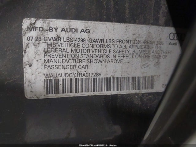 2024 Audi A3 Premium 40 Tfsi Front-wheel Drive S Tronic მანქანა იყიდება აუქციონზე, vin: WAUAUDGY1RA017289, აუქციონის ნომერი: 44784770