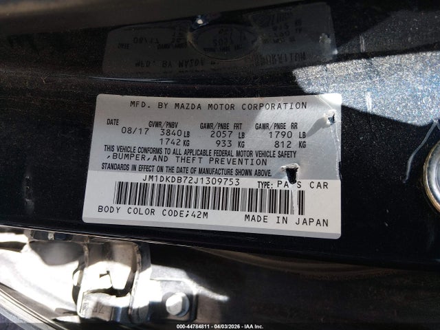 Aukcja sprzedaży 2018 Mazda Cx-3 Sport, vin: JM1DKDB72J1309753, numer aukcji: 44784811