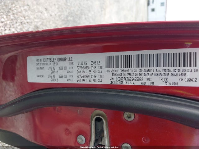 2014 Ram 1500 Express მანქანა იყიდება აუქციონზე, vin: 1C6RR7KT6ES465902, აუქციონის ნომერი: 44784900