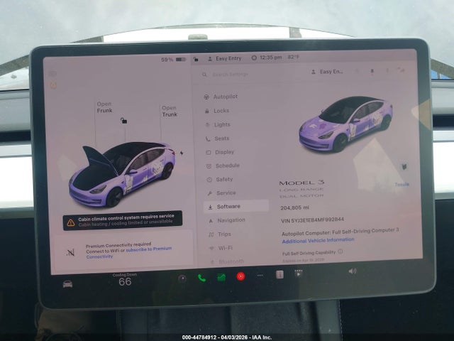 Aukcja sprzedaży 2021 Tesla Model 3 Long Range Dual Motor All-wheel Drive, vin: 5YJ3E1EB4MF992844, numer aukcji: 44784912